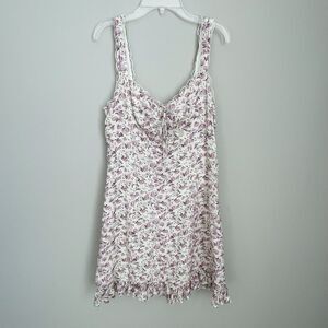 ASTR Size M Floral Print Cottagecore Fairy Romantic Dress Ruffle Hem Sleeveless